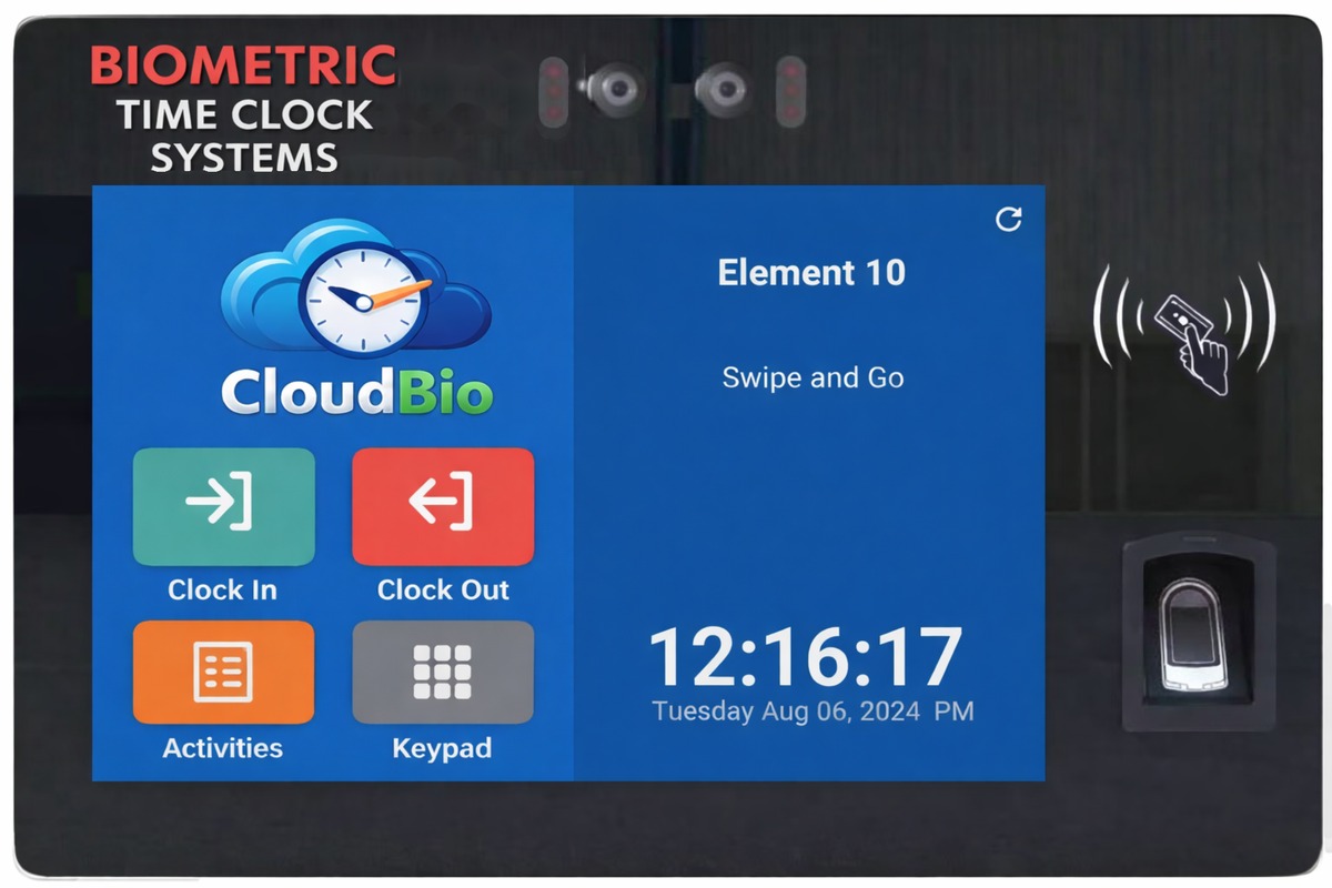 Element 10 inch tablet facial recognition clock